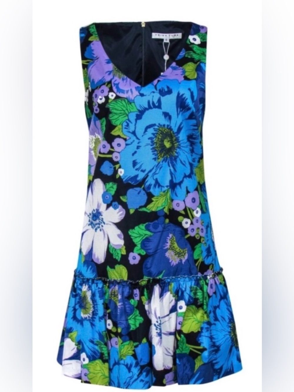 Trina Turk Floral Retro Print Mini Dress, size 8